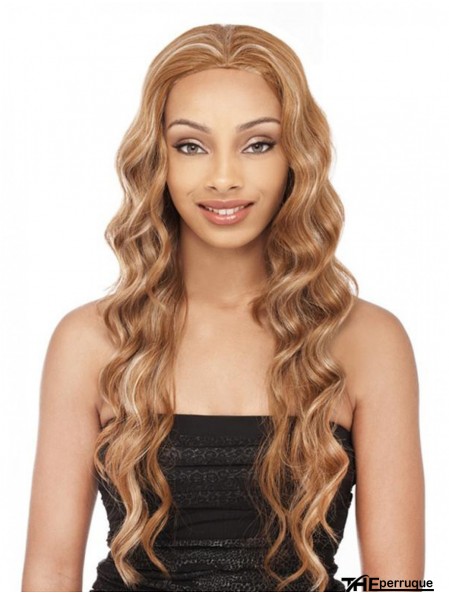 Cheveux Brésiliens Remy Ondulés Blonde Longue Douce 3/4 Perruques