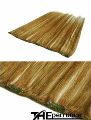 Remise Blonde Lisse Remy Clip De Cheveux Humains Dans Les Extensions De Cheveux