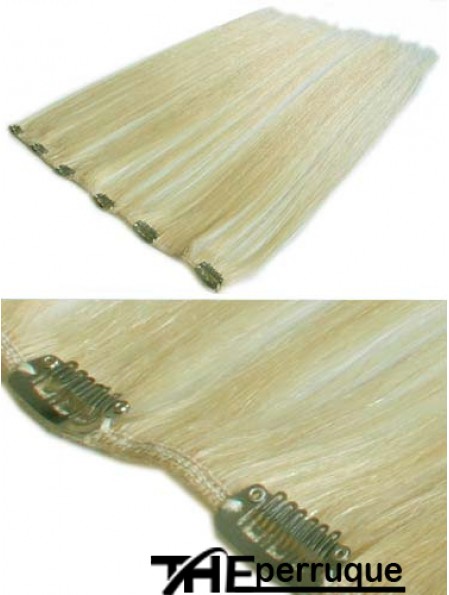 Pince à cheveux blonde remy droite conçue dans les extensions de cheveux