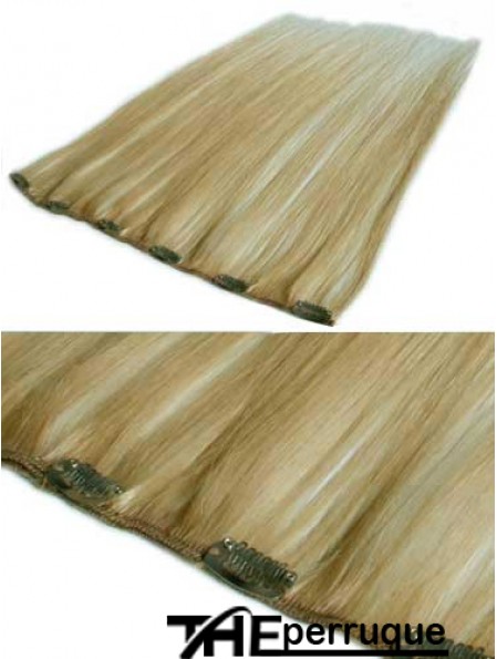 Sassy Blonde Straight Remy Hair Clip dans les extensions de cheveux