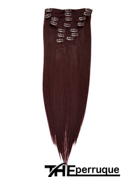 Pince à cheveux remy droite rouge à la mode dans les extensions de cheveux