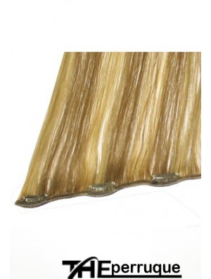 No-Fuss Blonde Straight Remy Hair Clip dans les extensions de cheveux