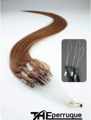 Discount Auburn Straight Micro Loop Ring Hair Extensions