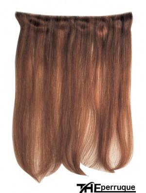 Extensions de trame confortables Auburn de cheveux humains Remy droits