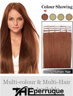 Ruban de cheveux humains Remy idéal droit Auburn dans les extensions de cheveux