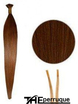 Auburn Straight Stick / I Tip Hair Extensions