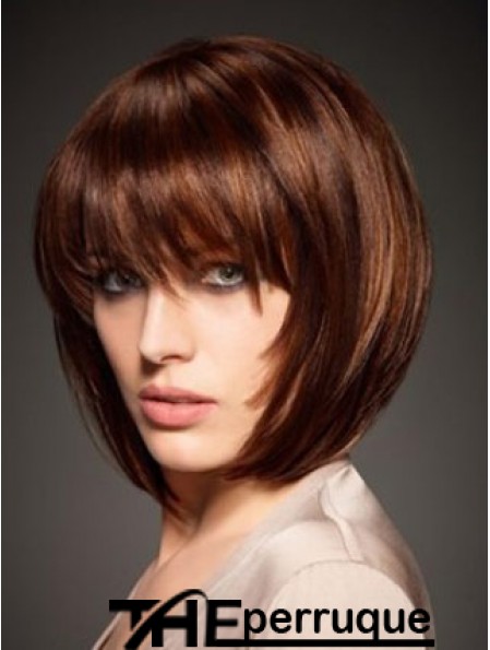 Cheveux humains Style droit Longueur de menton Bobs Cut