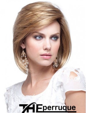 Cheveux humains Bob Perruques Longueur Chin Sans Capot Couleur Blonde Bobs Cut