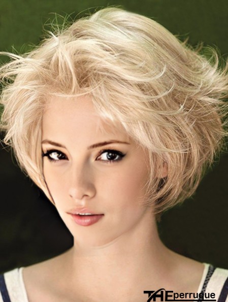 Perruque avant en dentelle naturelle de cheveux raides naturels remy couleur blonde