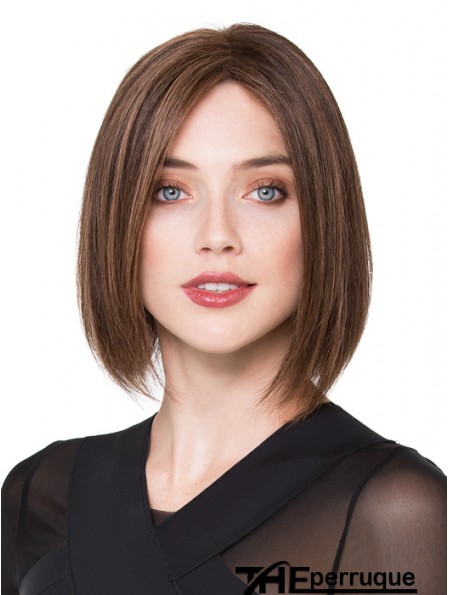 Bob Perruques de cheveux humains Couleur marron Longueur de menton Bobs Cut