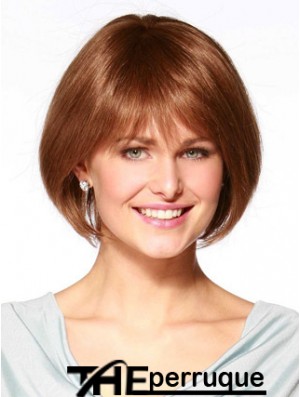 De vrais cheveux Bob perruque Remy Human Bobs coupe la longueur de menton de style droit