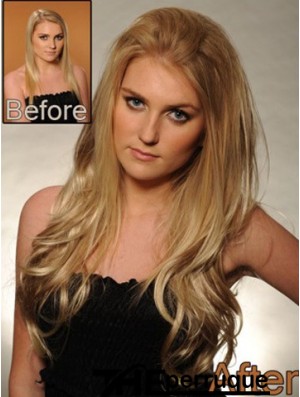 Radiant Beauty Blonde Wavy Long Synthétique Lace Front Wigs