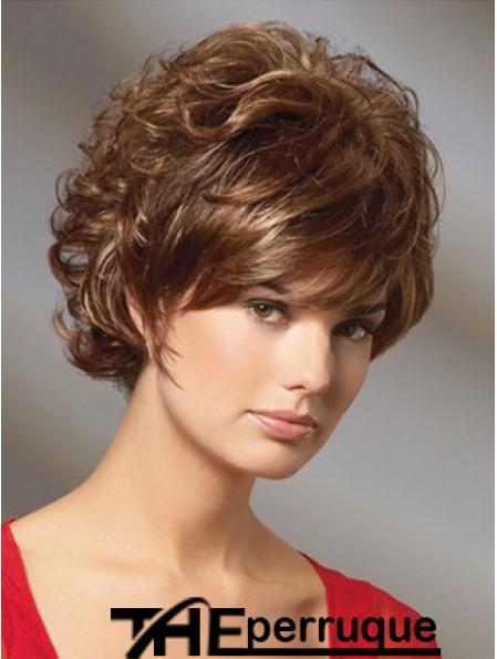Curly Auburn magnifiques perruques classiques courtes