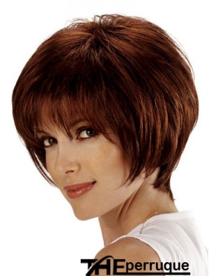 Bob Style Perruque Remy Human Lace Front Auburn Couleur Bobs Cut