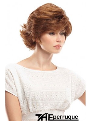 Bobs Short Auburn Wavy Soft Petite Perruques