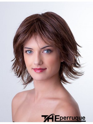 Auburn Bobs menton longueur 10  inchdroite Remy perruque de cheveux humains Mono perruque