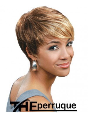 Blonde Boycuts Cropped Straight Capless Wholesale African Women Wig