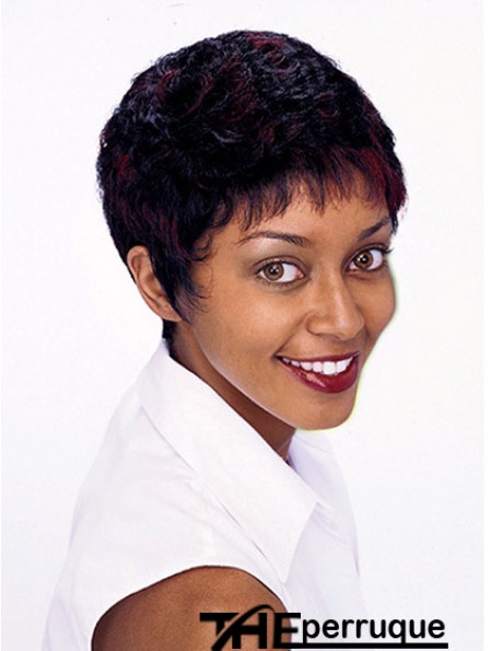 Perruques courtes pour les femmes afro-américaines bouclés style Auburn Bobcuts de couleur