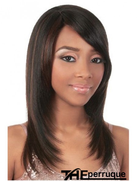 Perruques de cheveux humains bon marché Yaki capless Remy pour femme noire