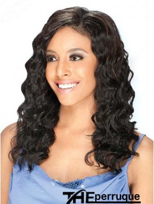 Brésilienne de cheveux humains avant de lacet perruques couleur noire longue longueur