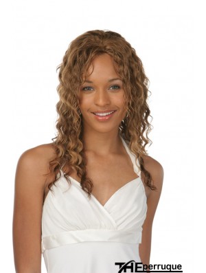 Layered Good Curly Auburn Longs Cheveux Humains Avant de Lacet Perruques