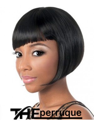 Perruques afro-américaines courtes noires Yaki Bobs