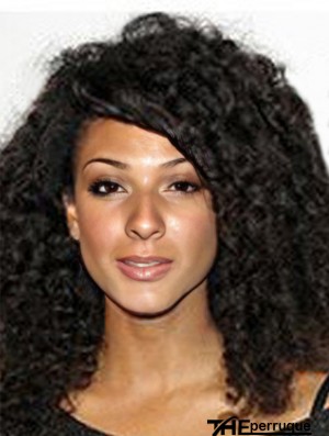 Full Lace Indian Remy Black Wink Kinky Curly Hair Wigs