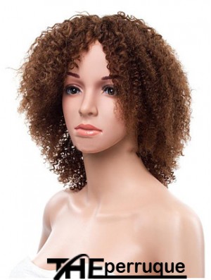 Coiffures afro-américaines courtes Remy Human Lace Front Brown Color