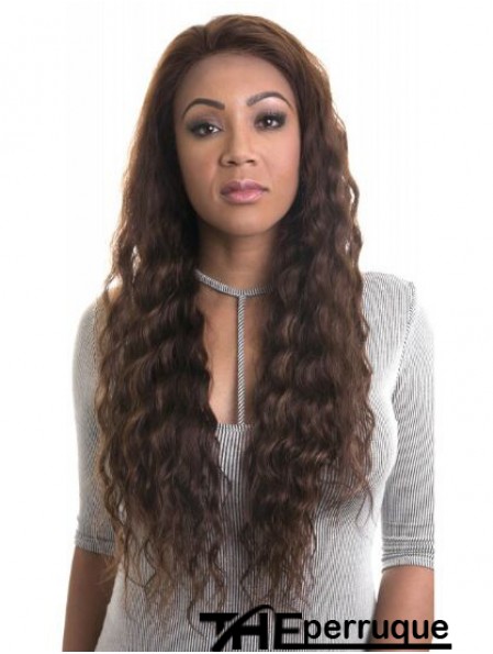 Ondulé 22 pouces Lace Front Brown Afro-américain Coiffures