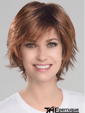 Auburn Beautiful Wavy Short Synthetic Bob Perruques