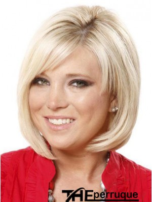 Lace Front Chin Longueur Straight Blonde Online Bob Perruques