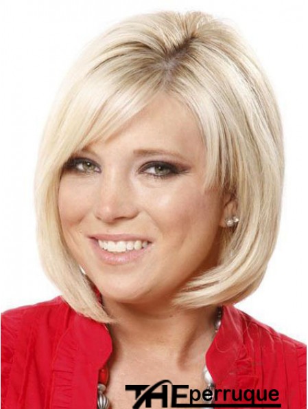 Lace Front Chin Longueur Straight Blonde Online Bob Perruques