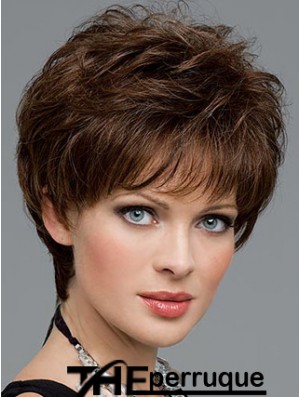 Brown Wavy Short Boycuts Lace Front Perruque pas cher UK