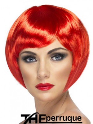 Sassy 8 pouces droite rouge Bobs perruques courtes