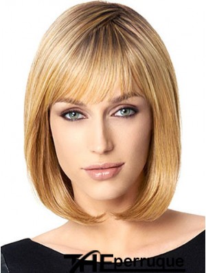 Bobs Blonde Straight Chin Longueur 10  inchPerruques moyennes abordables