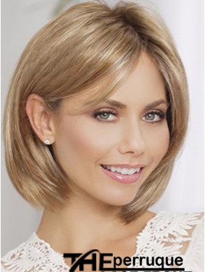 Bobs Blonde Straight Chin Longueur 10  inchPerruques moyennes modernes