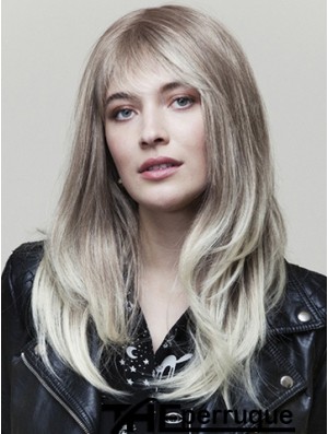 Wavy Beautiful 16 pouces Ombre / 2 Tone with Bangs Long Wigs