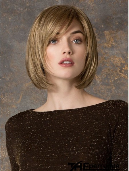 Menton Longueur Droite Monofilament Blonde Superbes Bob Perruques