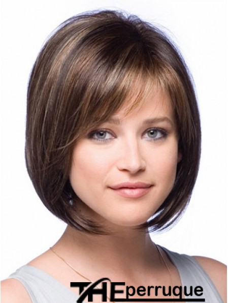 Bobs Chin Longueur Brown Straight New Petite Perruques