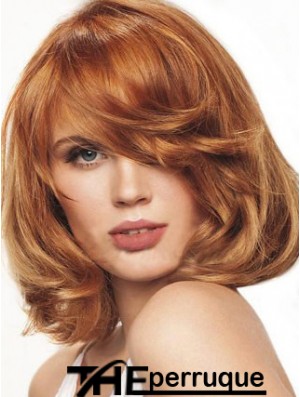 Longueur de menton monofilament ondulé Auburn Best Bob perruques