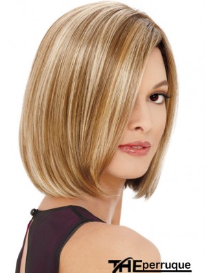 Lace Front Chin Longueur Droite Blonde Abordable Bob Perruques