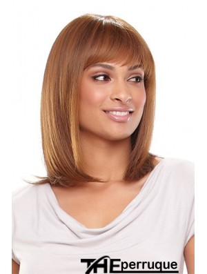 Blonde populaire 13 pouces avec perruques monofilament Bangs