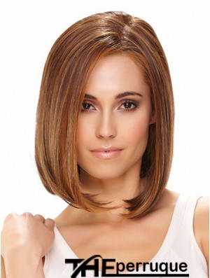 Lace Front Chin Longueur Straight Brown Hairstyles Bob Wigs