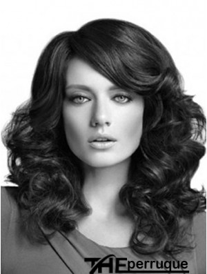 Curly Layered Long Black Cheapest Lace Front Wigs