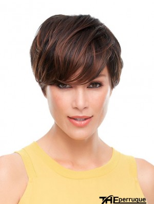 Boycuts ondulés Cropped Brown Best Lace Front Wigs