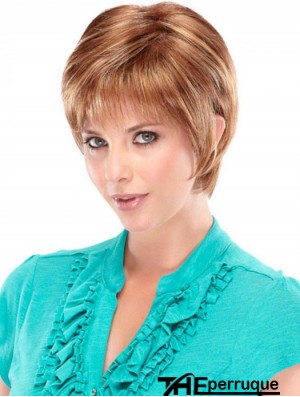 Layered Chin Length Straight Auburn 7  inchNew Monofilament Wigs