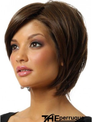 Capless Chin Longueur Straight Brown New Bob Perruques