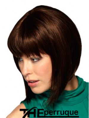 Capless menton longueur droite Auburn en ligne Bob perruques