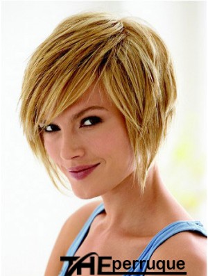 Styles de cheveux courts Bob avec Bobs de style droit synthétique sans capuchon