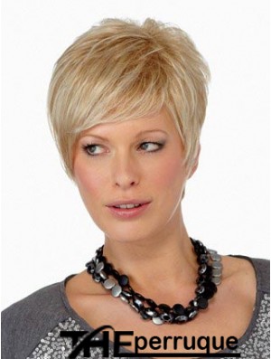 Boycuts Straight Blonde Capless perruques courtes en ligne